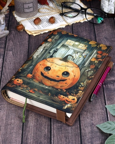 Przejdź do produktu Okładka na książki i kalendarze HALLOWEENOWA DYNIA