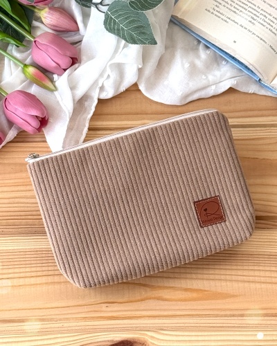 Przejdź do produktu Kosmetyczka sztruks CAFFE LATTE