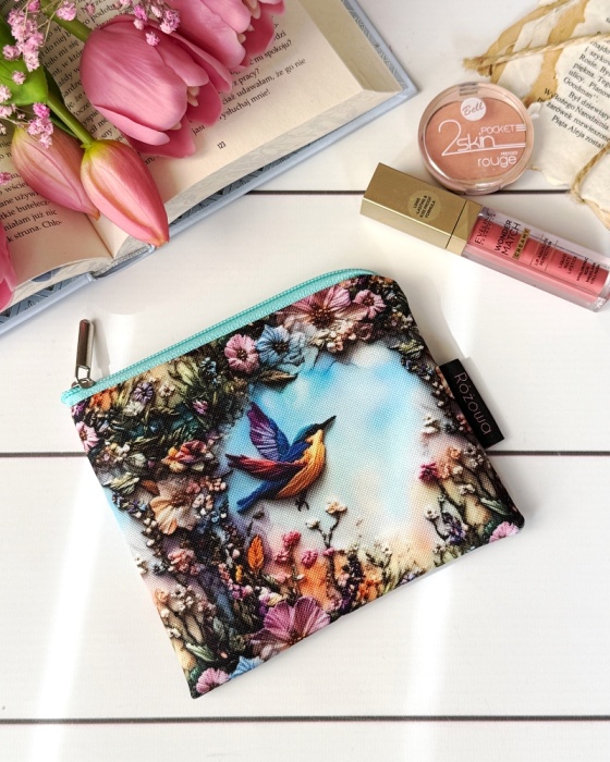 orgaznizer do torebki lub plecaka we wzorze koliber dla miłośniczki tych uroczych ptaków