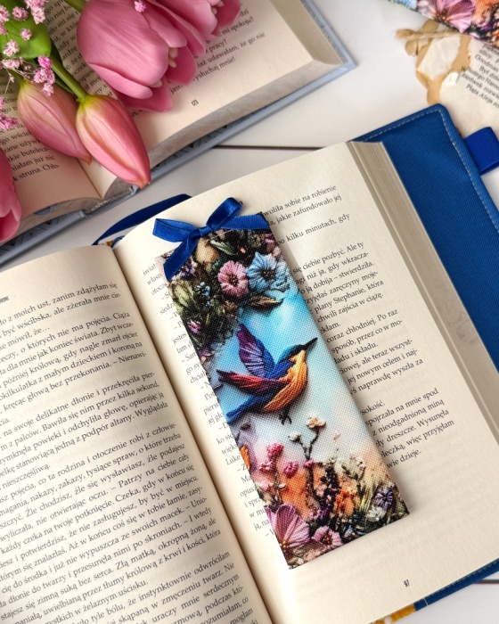 zakładka do książki materiałowa koliber