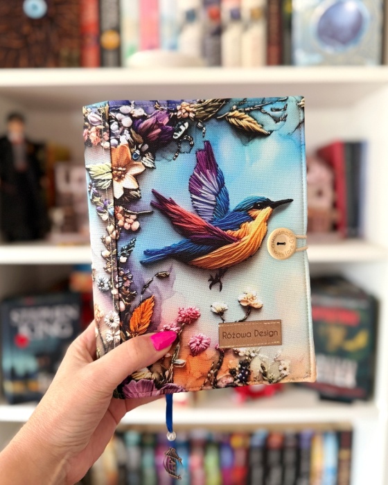 okładka na książki, kalendarze i notesy z motywem kolibra