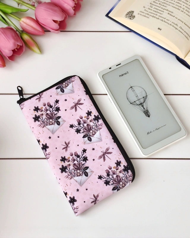 etui na telefon, czytnik palma, palma 2, zamykane na zamek wzór sekretny list