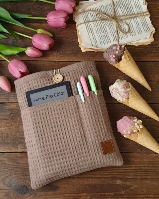 Book Sleeve na książki z kieszonką CZEKOLADOWA MELODIA
