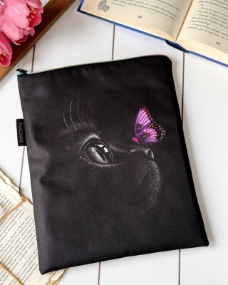 Book sleeve na książki lub tablet CZARNY KOT