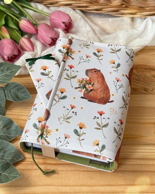 Etui na książkę KAPIBARA BLOOM - personalizuj