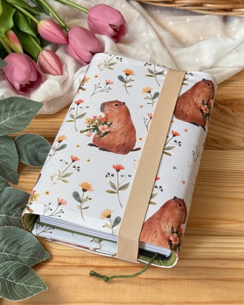 Etui na książkę KAPIBARA BLOOM - personalizuj