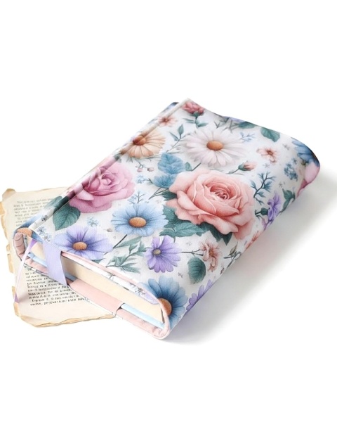 Etui na książki w romantycznym stylu PASTELOWY OGRÓD - personalizuj