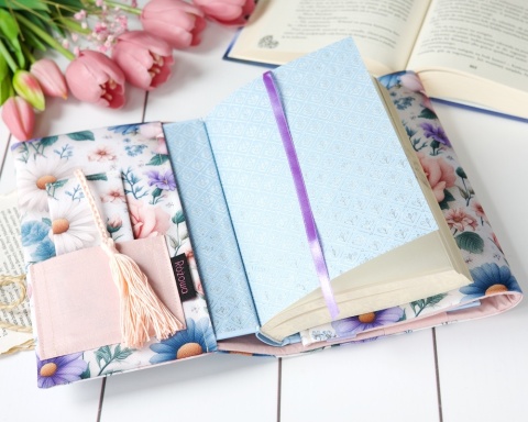 Etui na książki w romantycznym stylu PASTELOWY OGRÓD - personalizuj