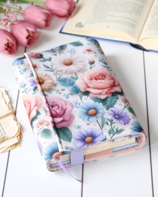 Etui na książki w romantycznym stylu PASTELOWY OGRÓD - personalizuj