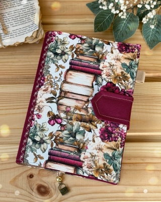 Etui okładkowe BOOKS AND FLOWERS
