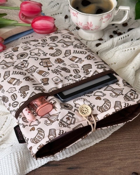 Book Sleeve z kieszonką MORNING COFFEE
