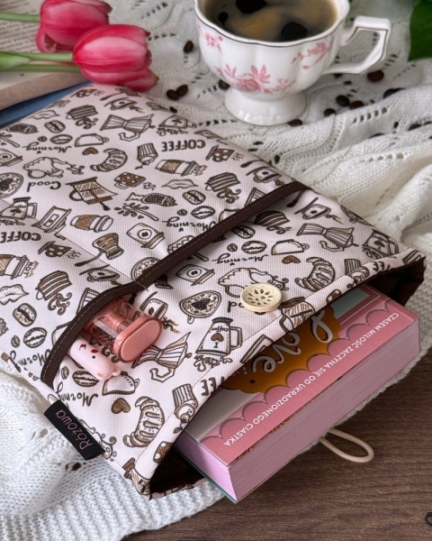 Book Sleeve z kieszonką MORNING COFFEE