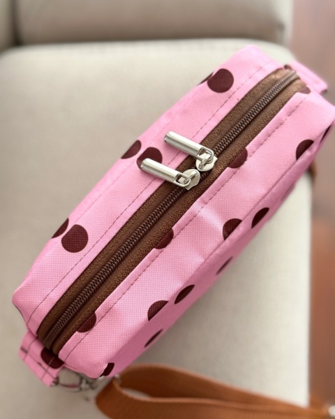 Torebka Mini Bag - CZEKOLADOWE KROPKI