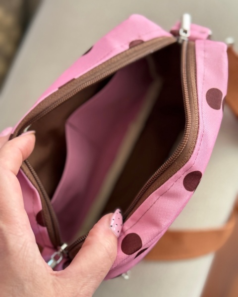 Torebka Mini Bag - CZEKOLADOWE KROPKI