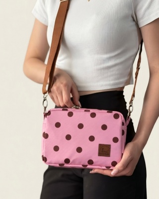 Torebka Mini Bag - CZEKOLADOWE KROPKI
