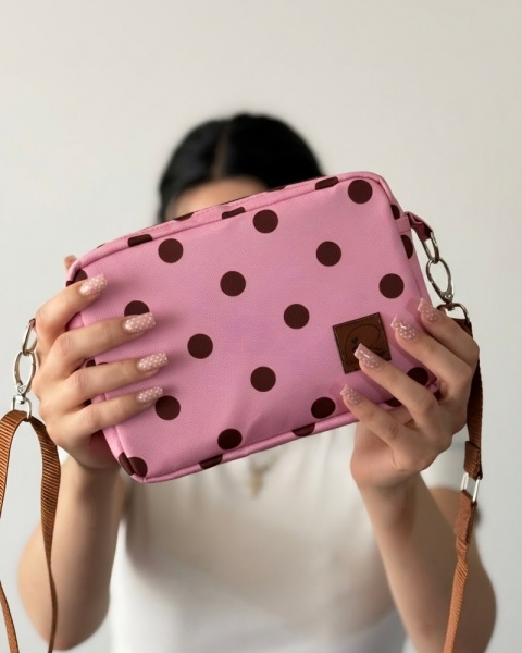 Torebka Mini Bag - CZEKOLADOWE KROPKI