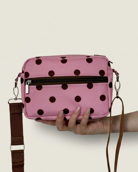 Torebka Mini Bag - CZEKOLADOWE KROPKI
