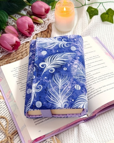 Etui na mniejsze książki BOHO FIOLET