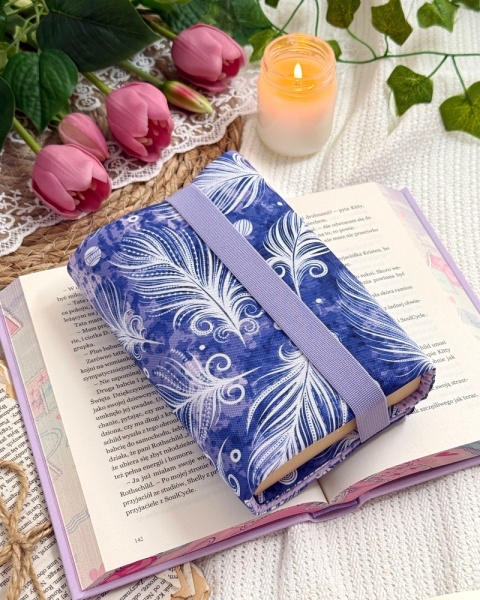 Etui na mniejsze książki BOHO FIOLET