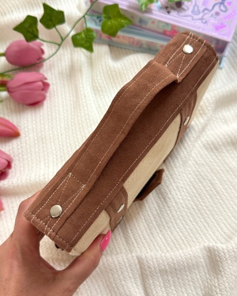 Okładka na książki i planery z rączką BROWN BEIGE