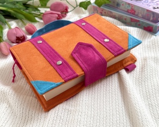 Okładka na książki i planery z rączką PINK ORANGE