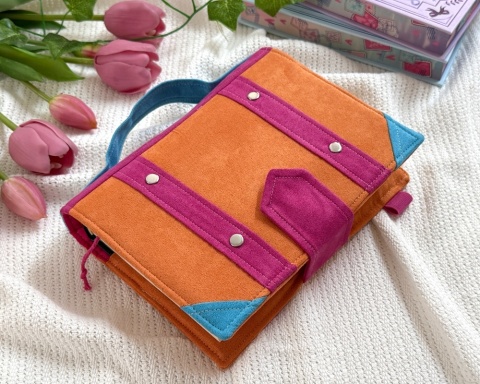 Okładka na książki i planery z rączką PINK ORANGE