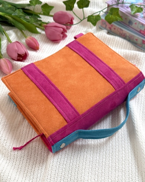 Okładka na książki i planery z rączką PINK ORANGE