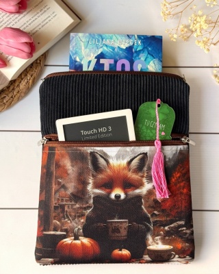 Book Sleeve z kieszonką JESIENNY LISEK