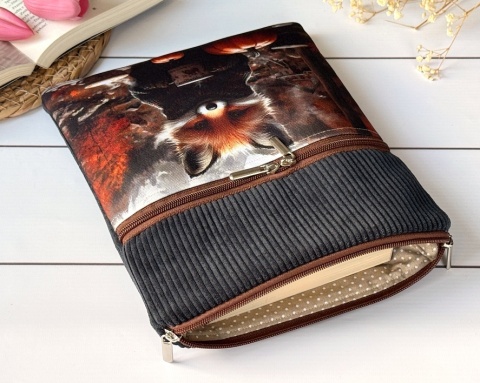 Book Sleeve z kieszonką JESIENNY LISEK