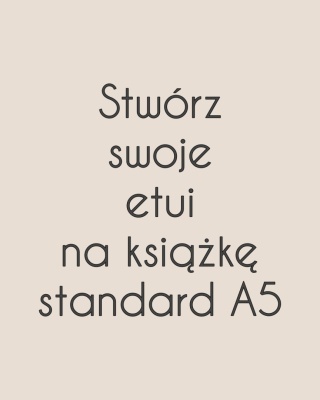 KREATOR stwórz swoje etui na książkę standard A5