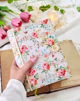 Okładka na książkę lub planer VINTAGE ROSE