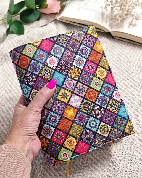 Okładka na książkę lub planer COLOR TILES + zakładka