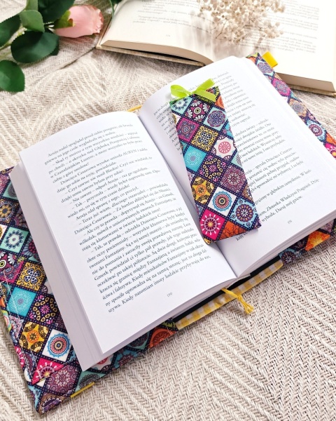 Okładka na książkę lub planer COLOR TILES + zakładka